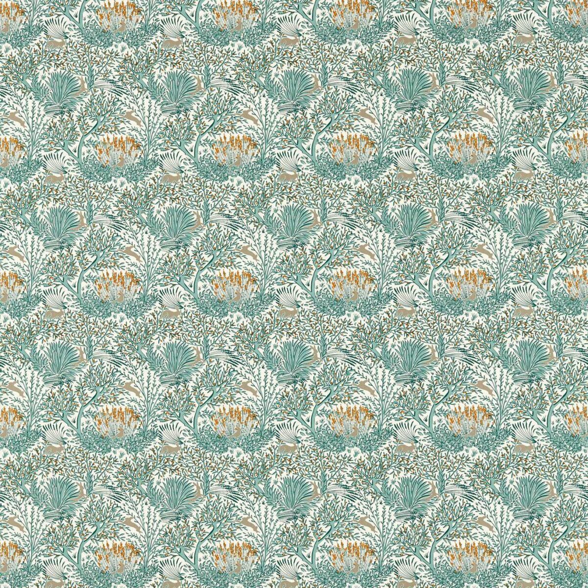 Wilderwood Fabric - Teal / Spice by Wilderwood Fabric - Teal / Spice from