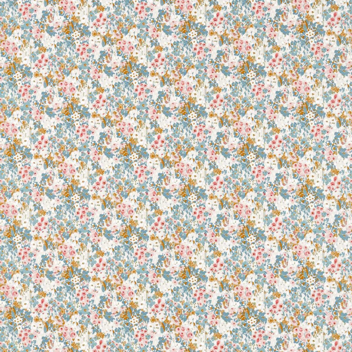 Ennerdale Fabric - Summer by multicolour botanical cotton fabric from Studio G