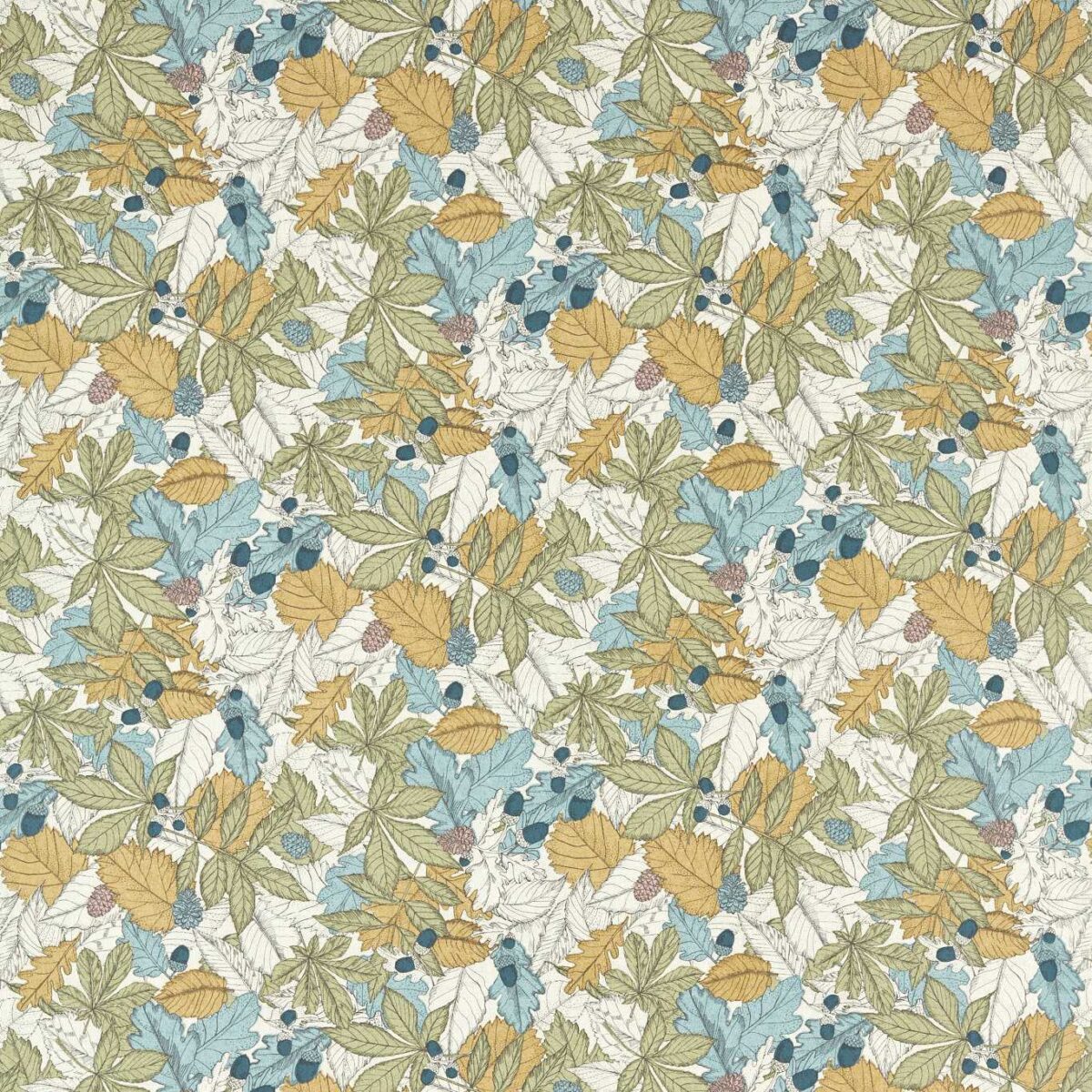 Mercia Fabric - Summer by multicolour botanical cotton fabric from Studio G