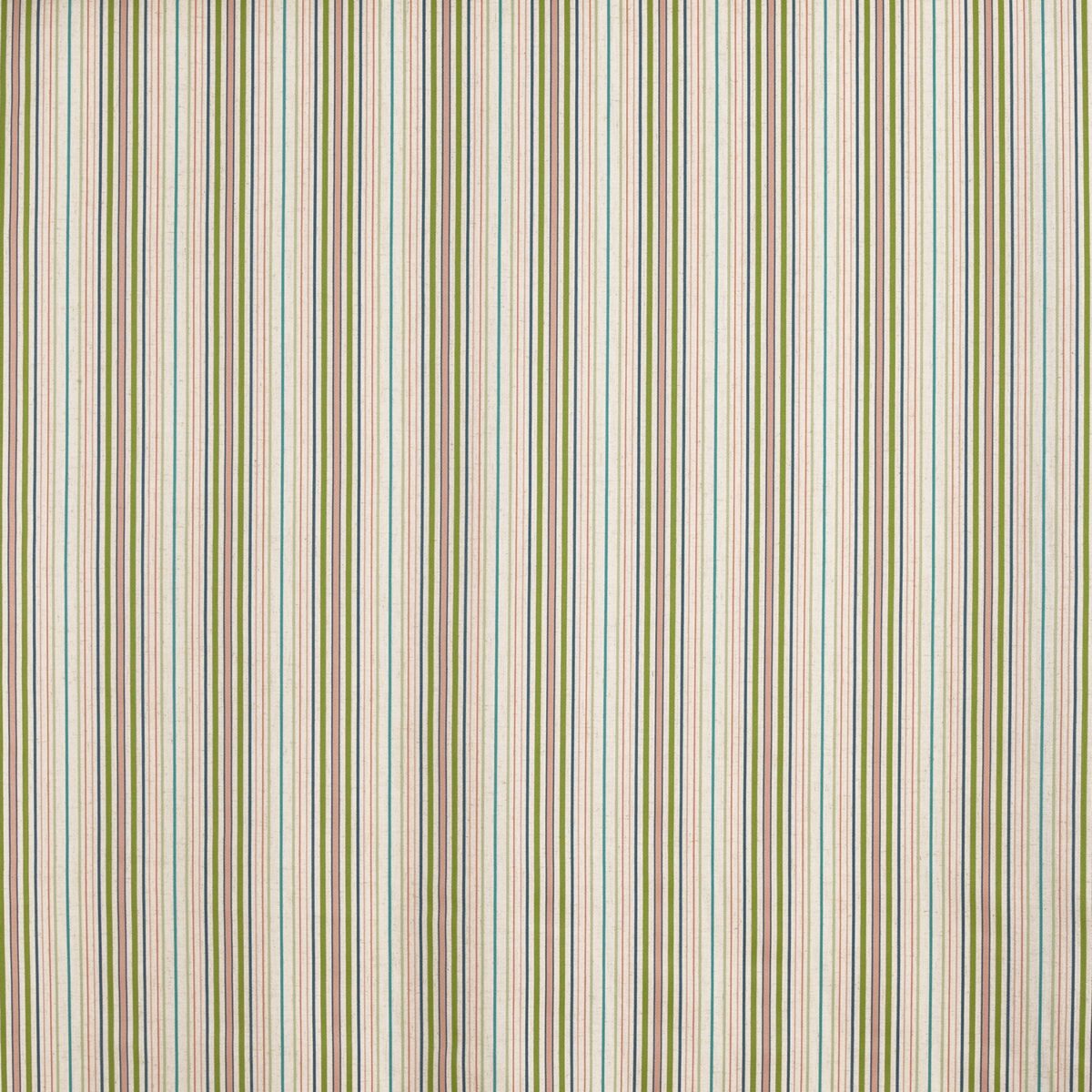 Sloane Fabric - Petal by green striped woven fabric from Prestigious Textiles