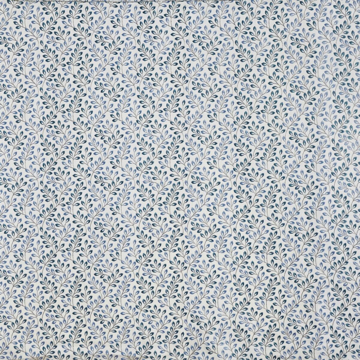blue botanical embroideried fabric from Prestigious Textiles