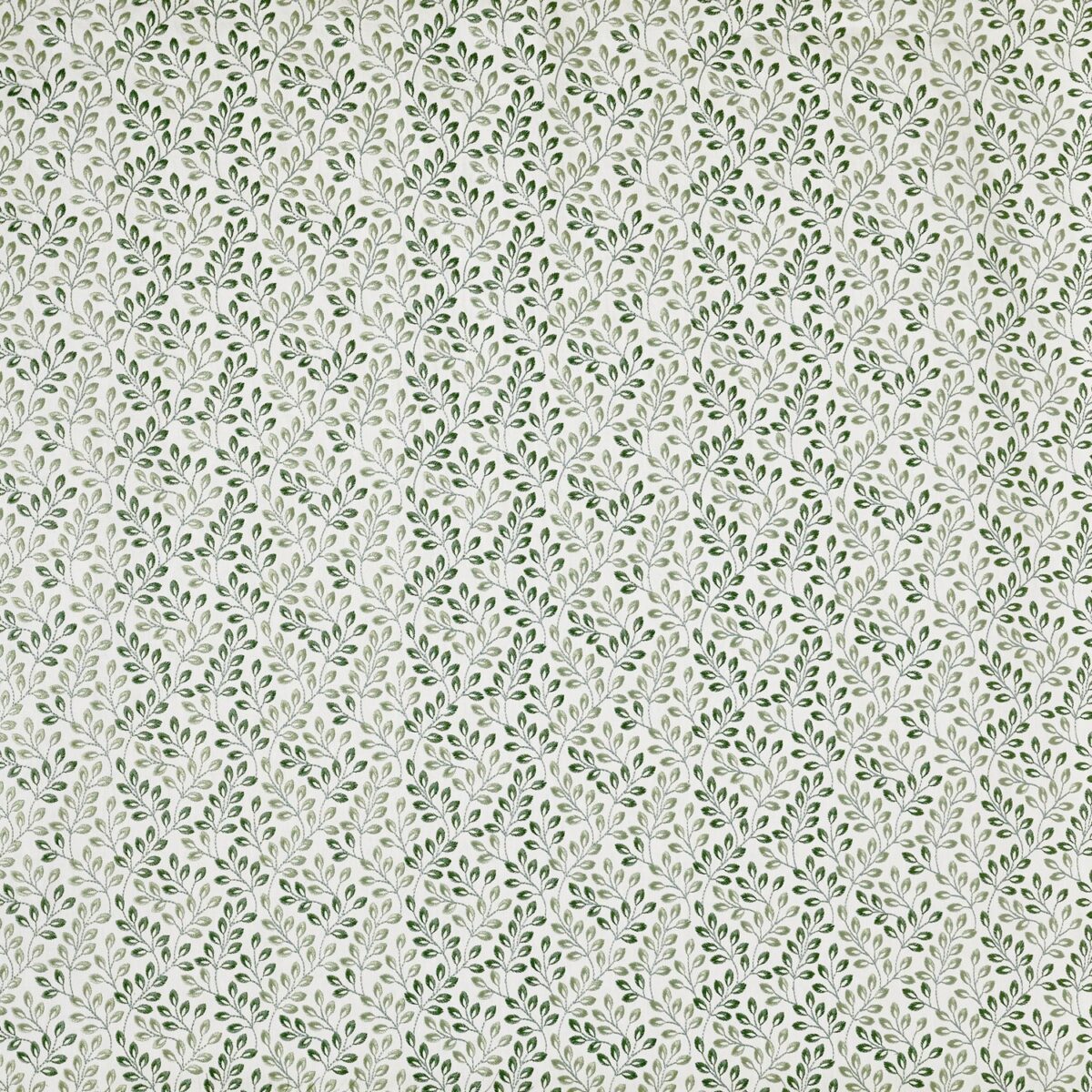 green botanical embroideried fabric from Prestigious Textiles