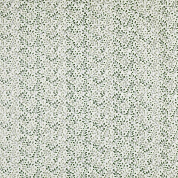 Fitzrovia Fabric - Laurel by green botanical embroideried fabric from Prestigious Textiles