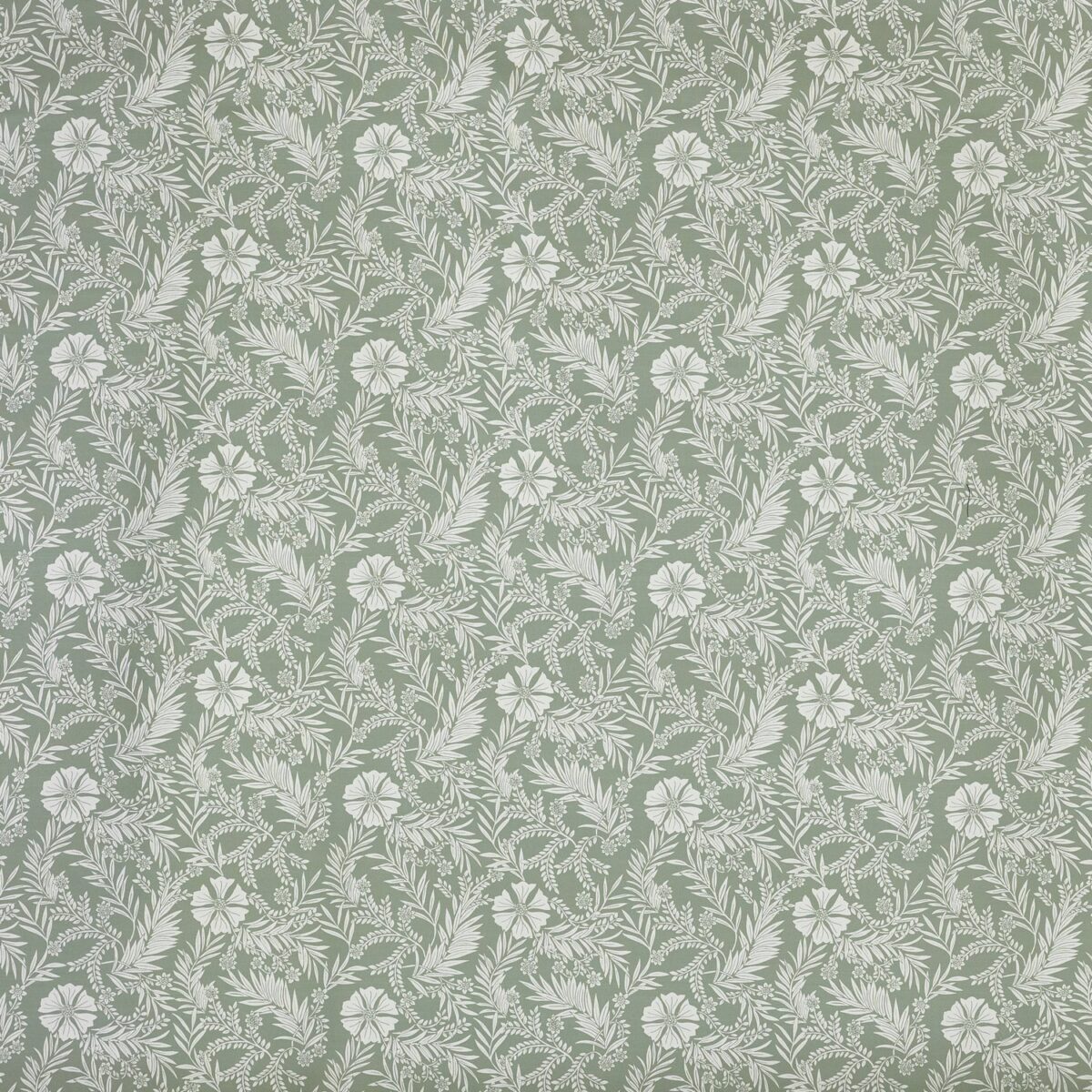 Cadogan Fabric - Laurel by green botanical printed fabric from Prestigious Textiles