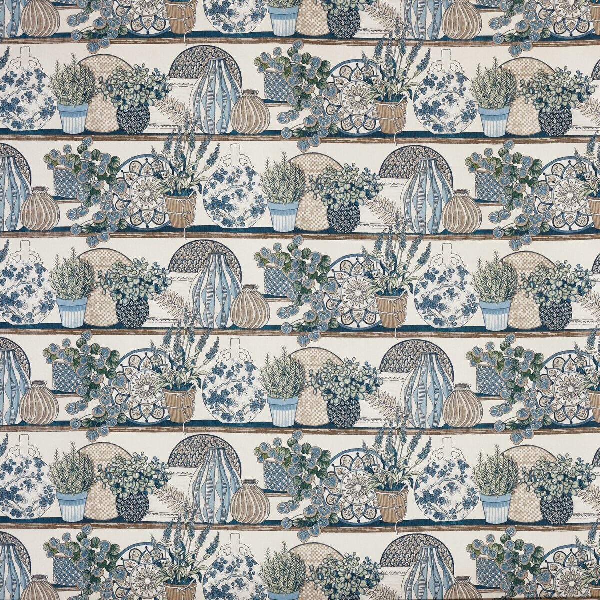 blue botanical printed fabric from Prestigious Textiles