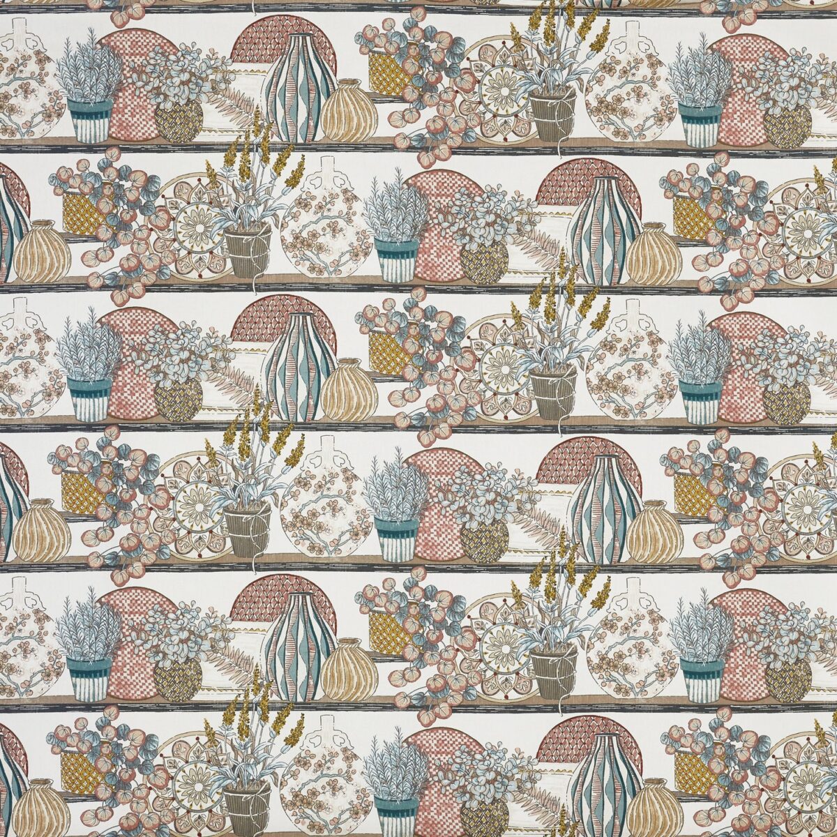 yellow botanical printed fabric from Prestigious Textiles