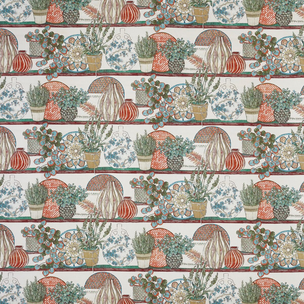 Clerkenwell Fabric - Laurel by multicolour botanical printed fabric from Prestigious Textiles