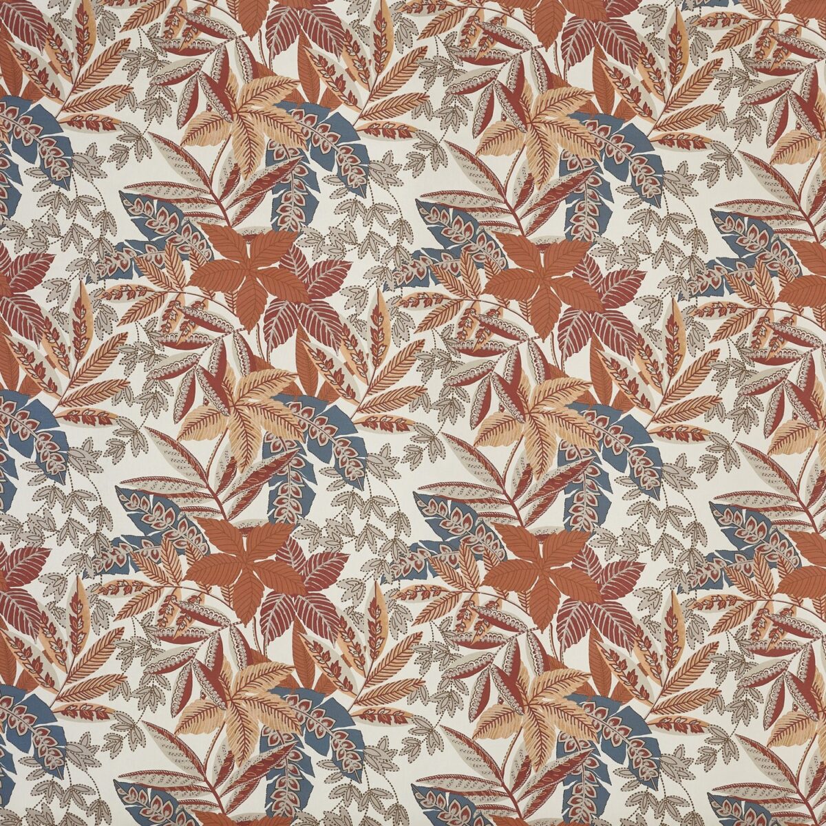red botanical printed fabric from Prestigious Textiles