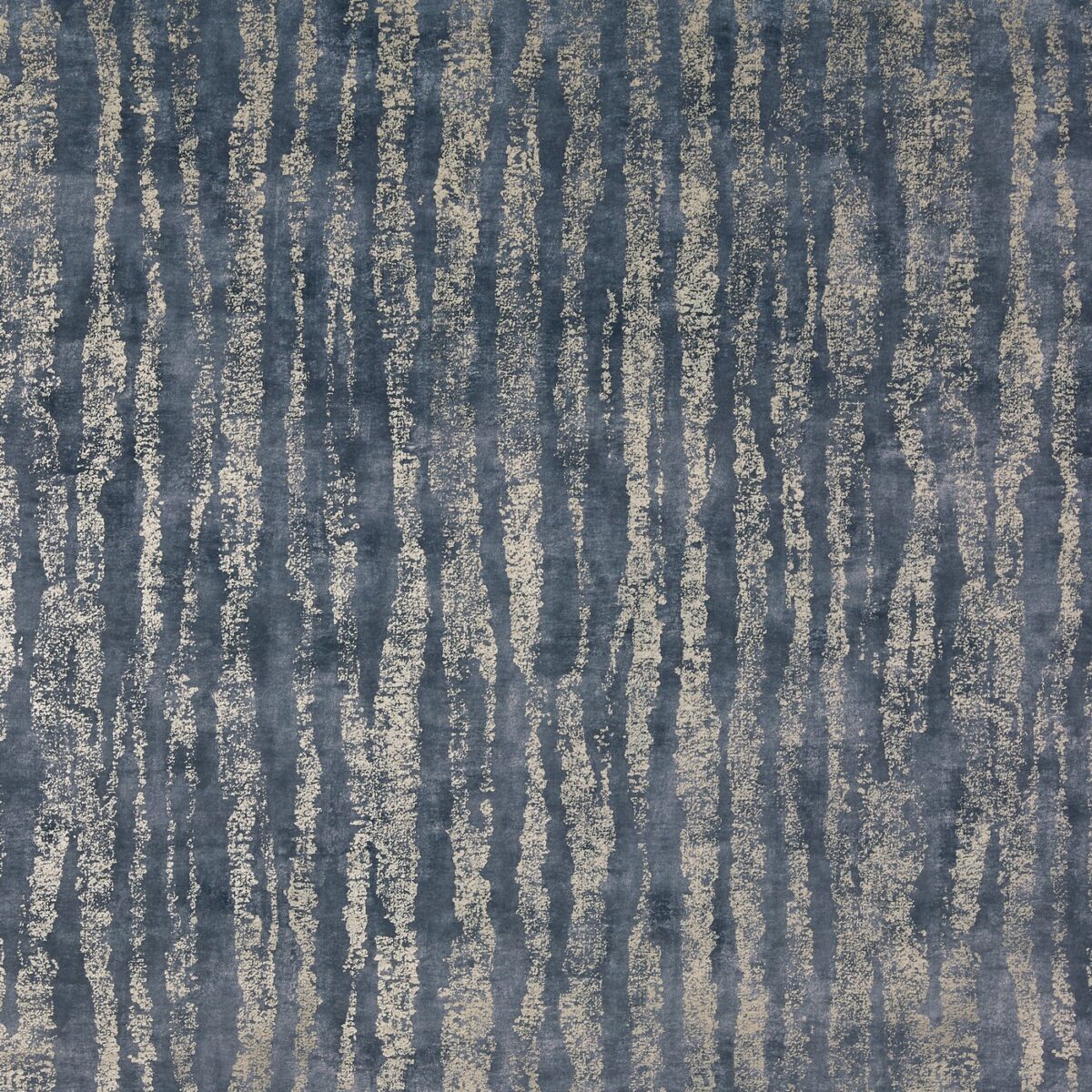 Vela Fabric - Mercury by blue striped velvet-chenille fabric from Prestigious Textiles