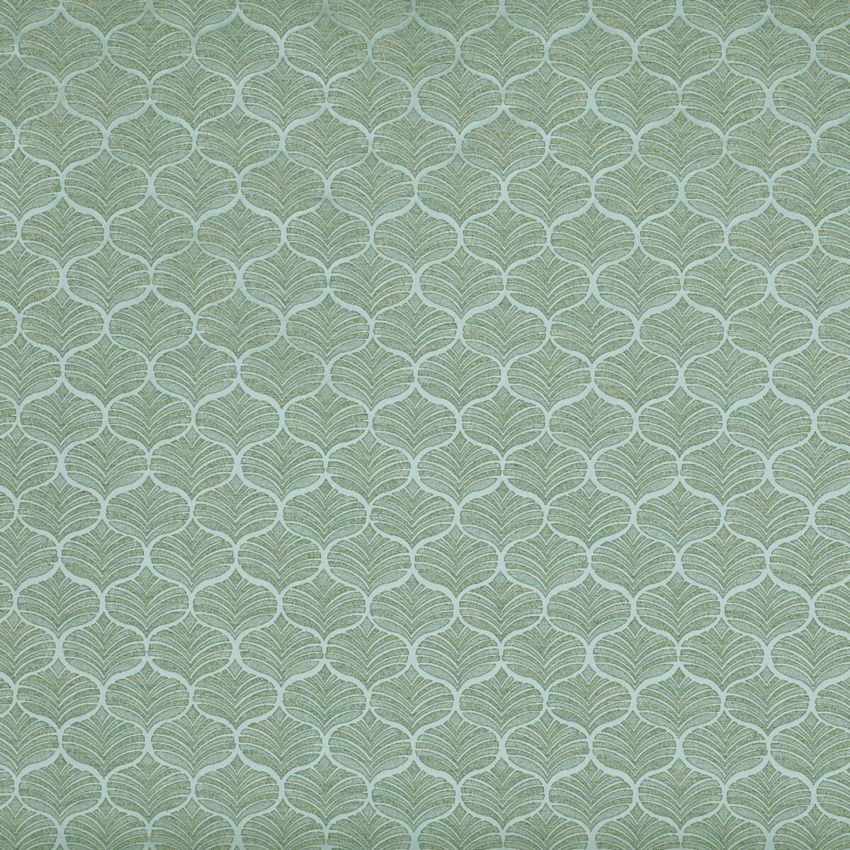 Marguerite Fabric - Ivy by green retro jacquard fabric from Prestigious Textiles