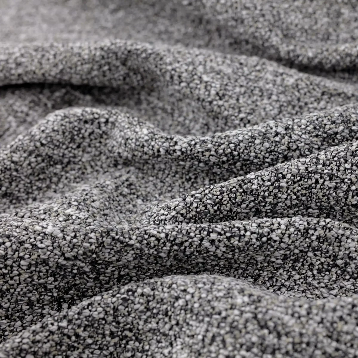 Atlas Fabric - Graphite by black-grey plain woven fabric from Warwick