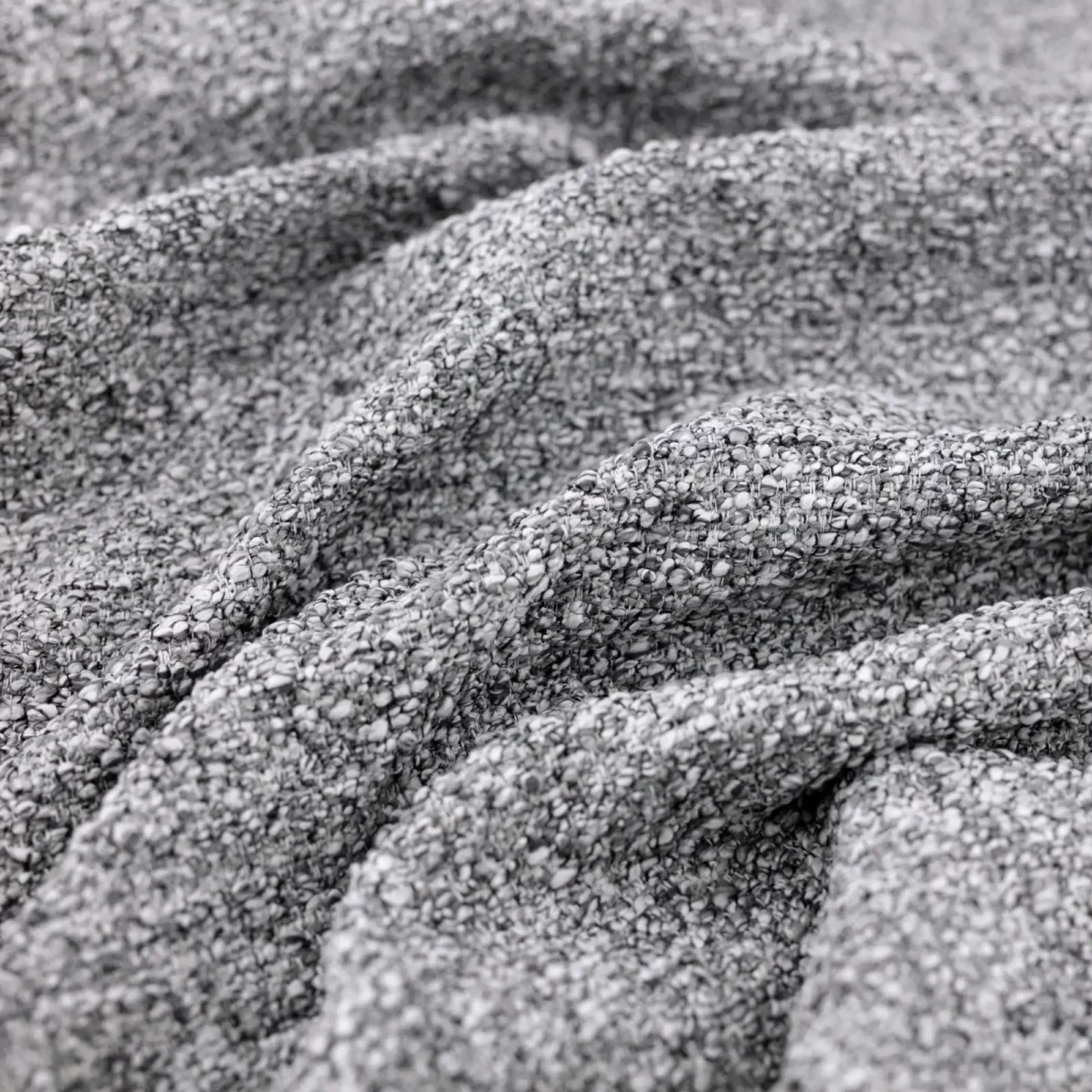 Atlas Fabric - Gris by black-grey plain woven fabric from Warwick