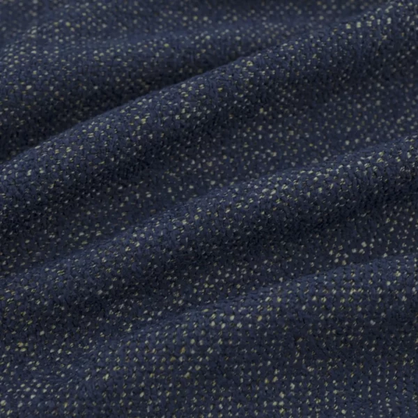 Verona Fabric - Indigo by blue plain velvet-chenille fabric from Warwick