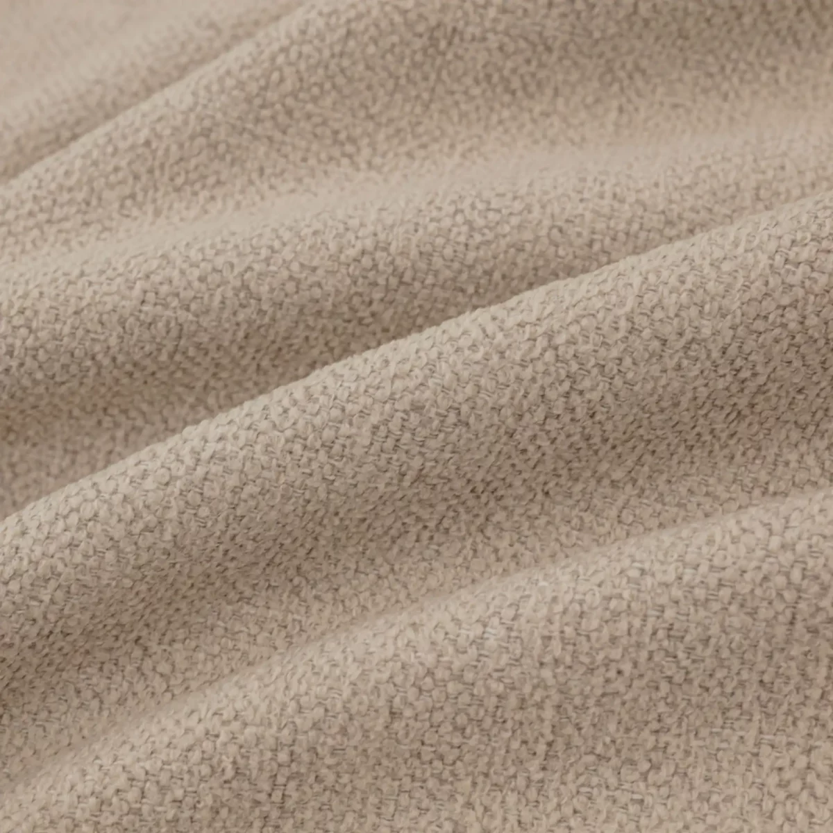 Verona Fabric - Oatmeal by neutral plain velvet-chenille fabric from Warwick