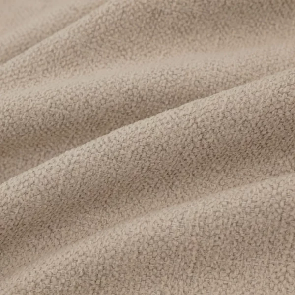 Verona Fabric - Oatmeal by neutral plain velvet-chenille fabric from Warwick