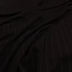 black-grey striped woolen fabric from Warwick