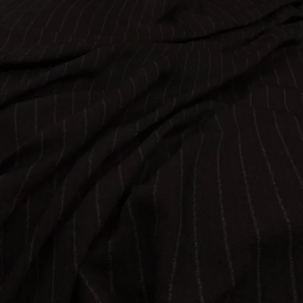 black-grey striped woolen fabric from Warwick