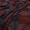 purple checked woolen fabric from Warwick