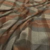 brown checked woolen fabric from Warwick
