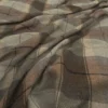 brown checked woolen fabric from Warwick