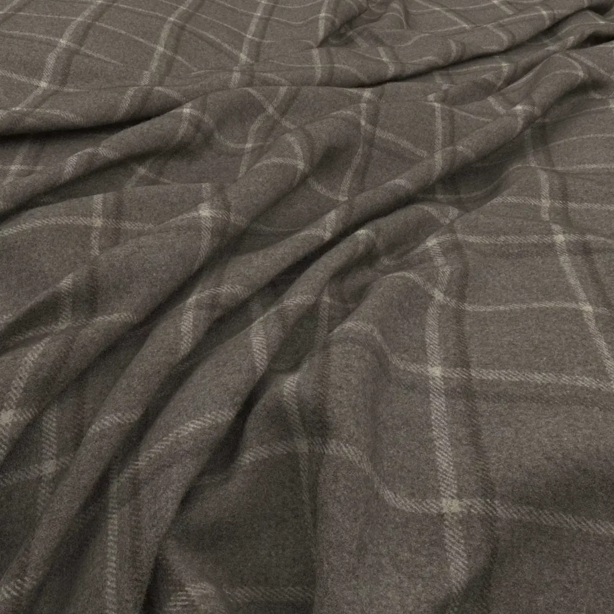 black-grey checked woolen fabric from Warwick