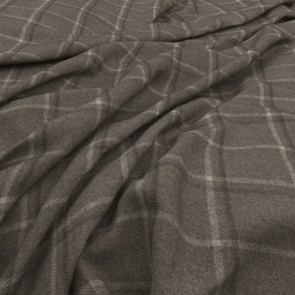 Skye Fabric - Wolf by black-grey checked woolen fabric from Warwick