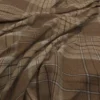 brown checked woolen fabric from Warwick