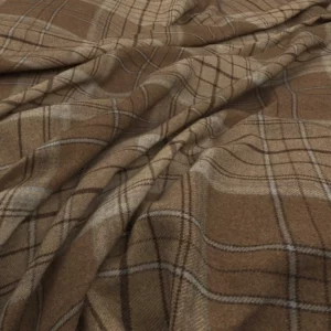 brown checked woolen fabric from Warwick
