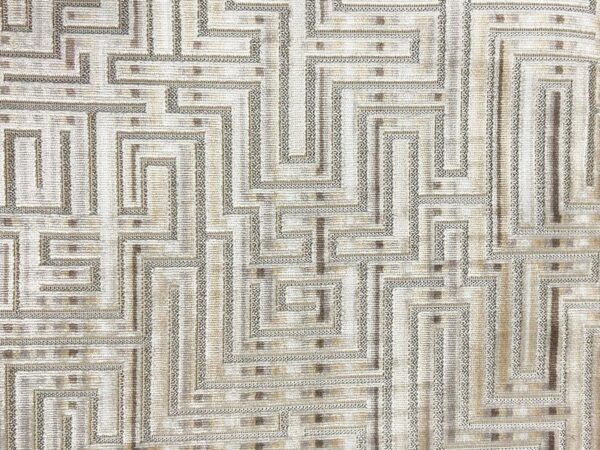 Venezia Fabric - 3724 by neutral geometric velvet-chenille fabric from Cristina Marrone
