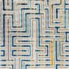 blue geometric velvet-chenille fabric from Cristina Marrone