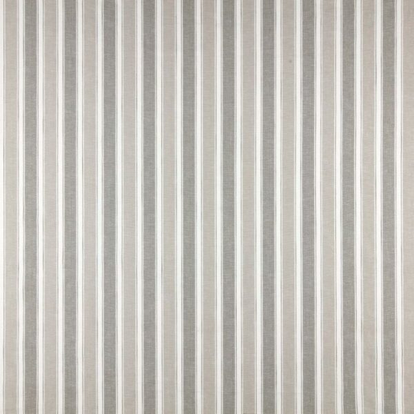 Augustine Fabric - Pebble by black-grey striped woven fabric from Ashley Wilde
