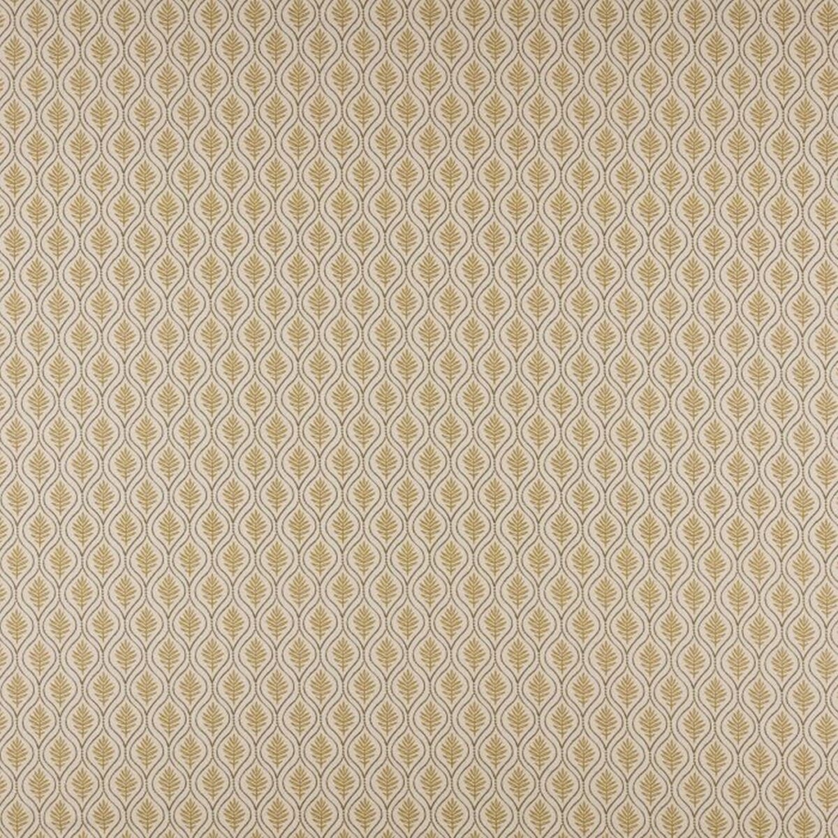 Calvia Fabric - Gold by yellow botanical cotton fabric from Ashley Wilde