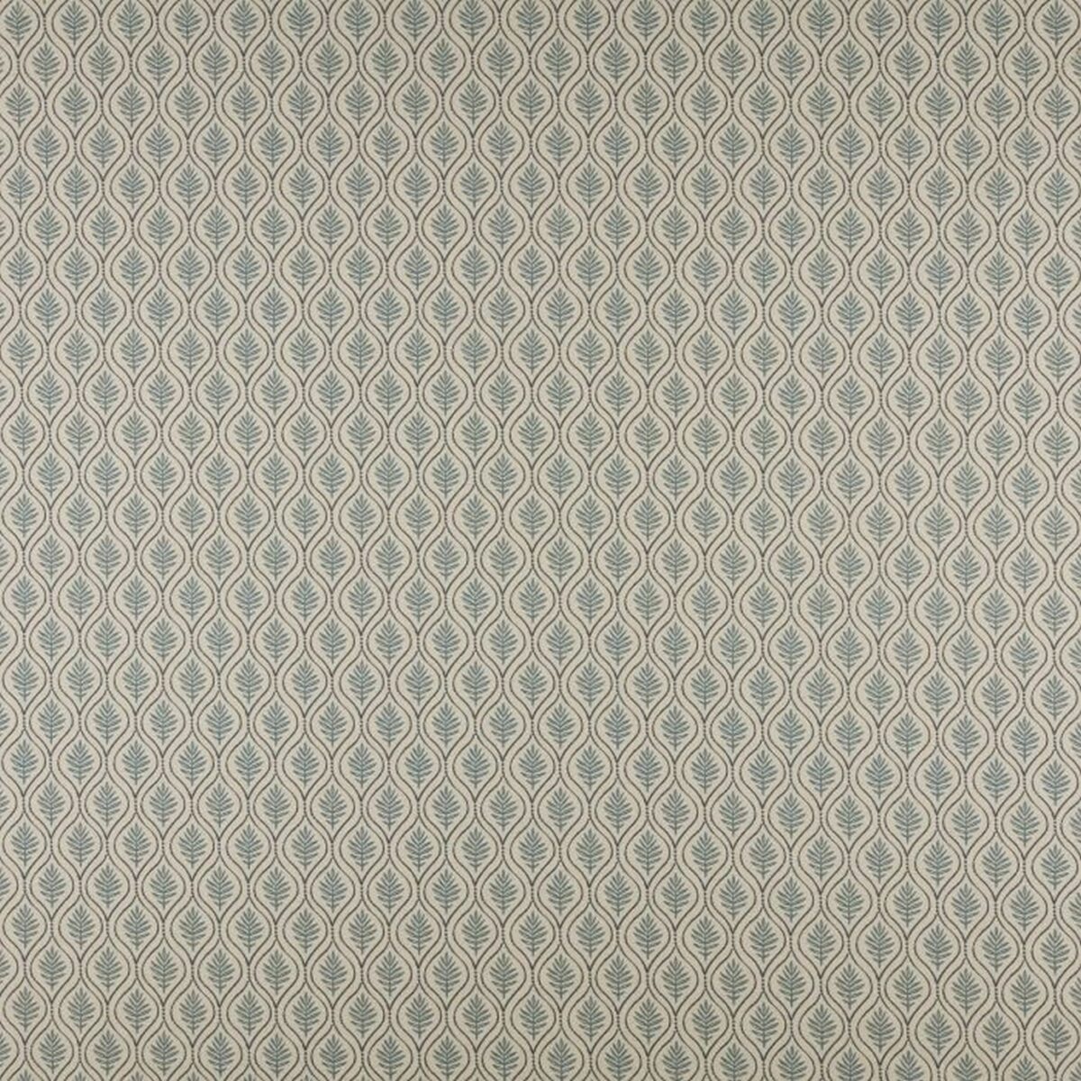 Calvia Fabric - Indigo by blue botanical cotton fabric from Ashley Wilde