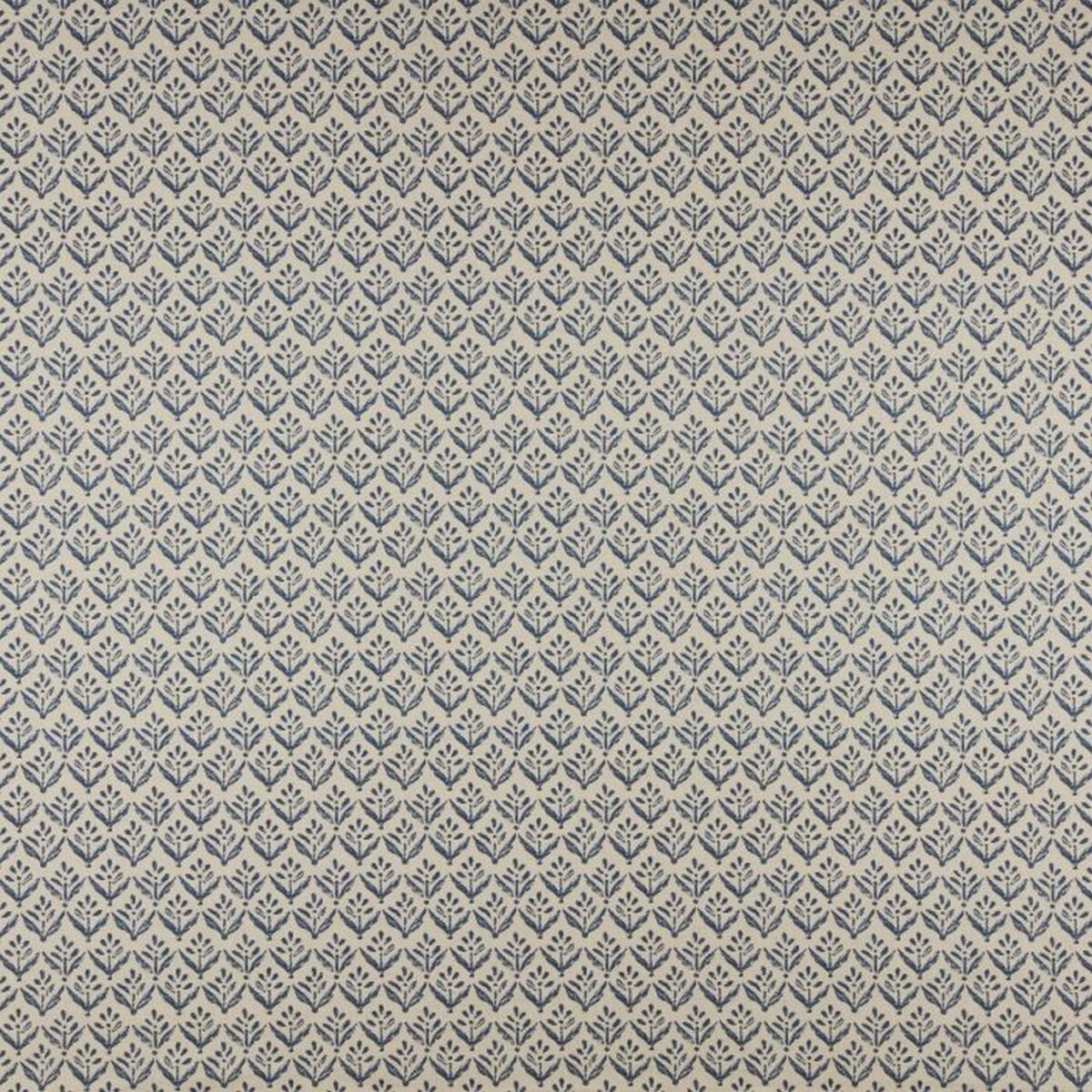 blue botanical cotton fabric from Ashley Wilde