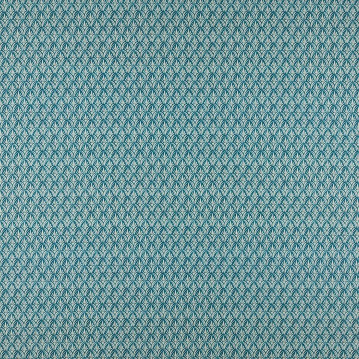 Mondrago Fabric - Ocean by blue botanical cotton fabric from Ashley Wilde