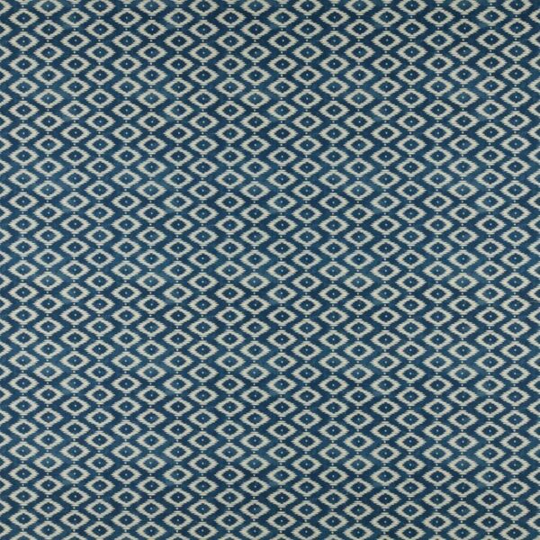 blue geometric cotton fabric from Ashley Wilde
