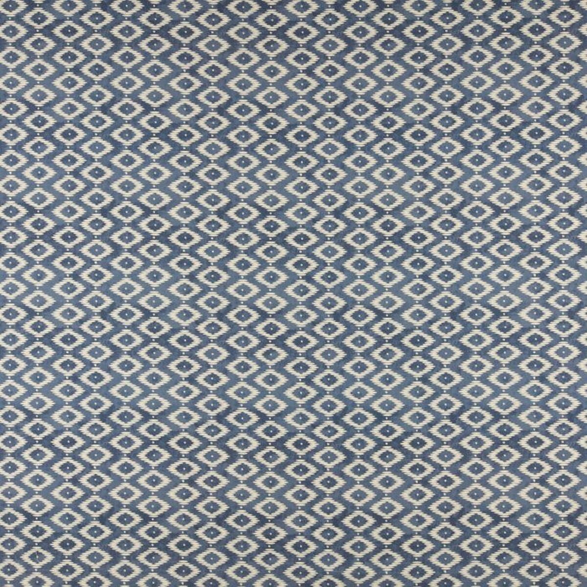 Son Vida Fabric - Steel by blue geometric cotton fabric from Ashley Wilde