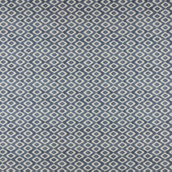 blue geometric cotton fabric from Ashley Wilde