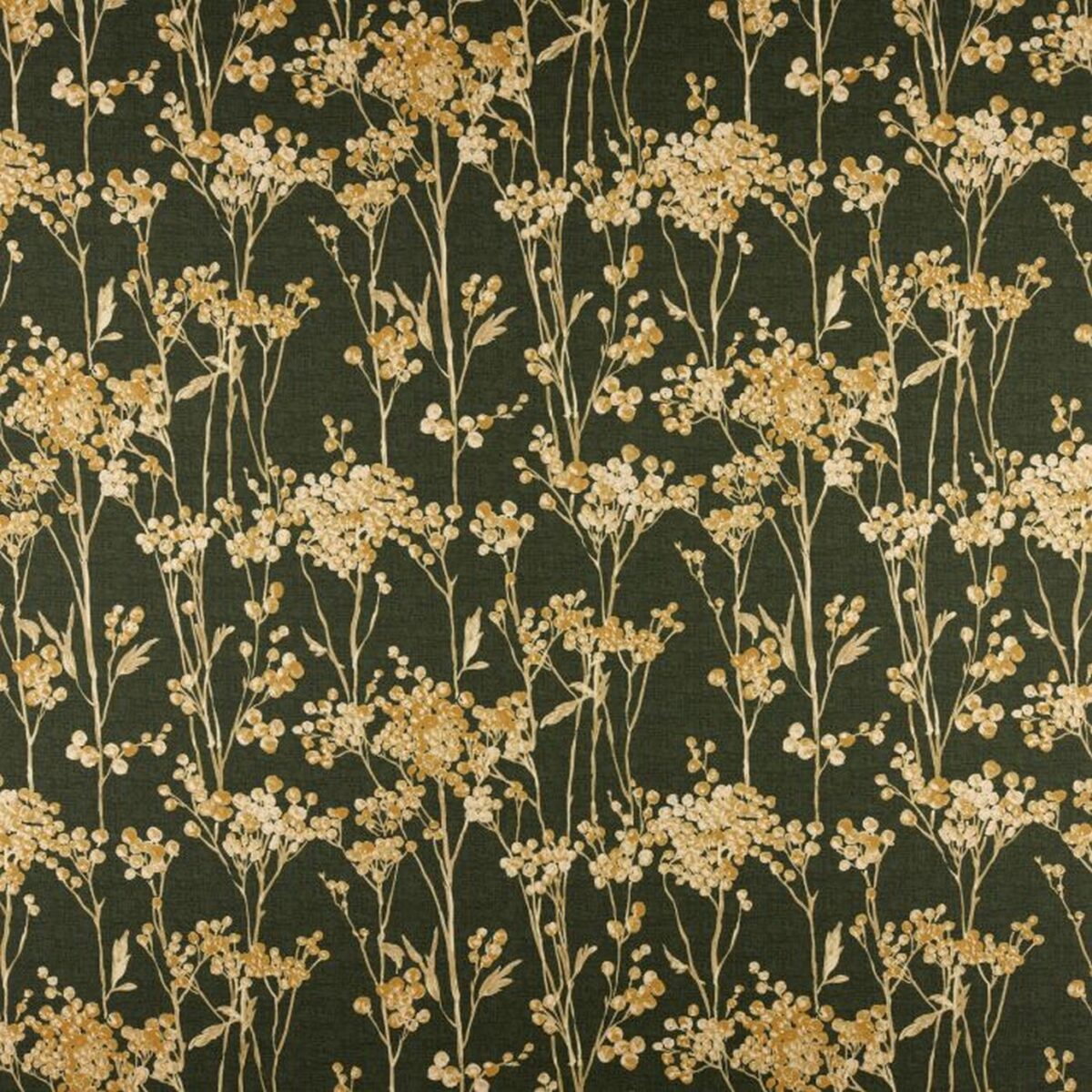 Hawthorn Fabric - Forest by green botanical cotton fabric from Ashley Wilde