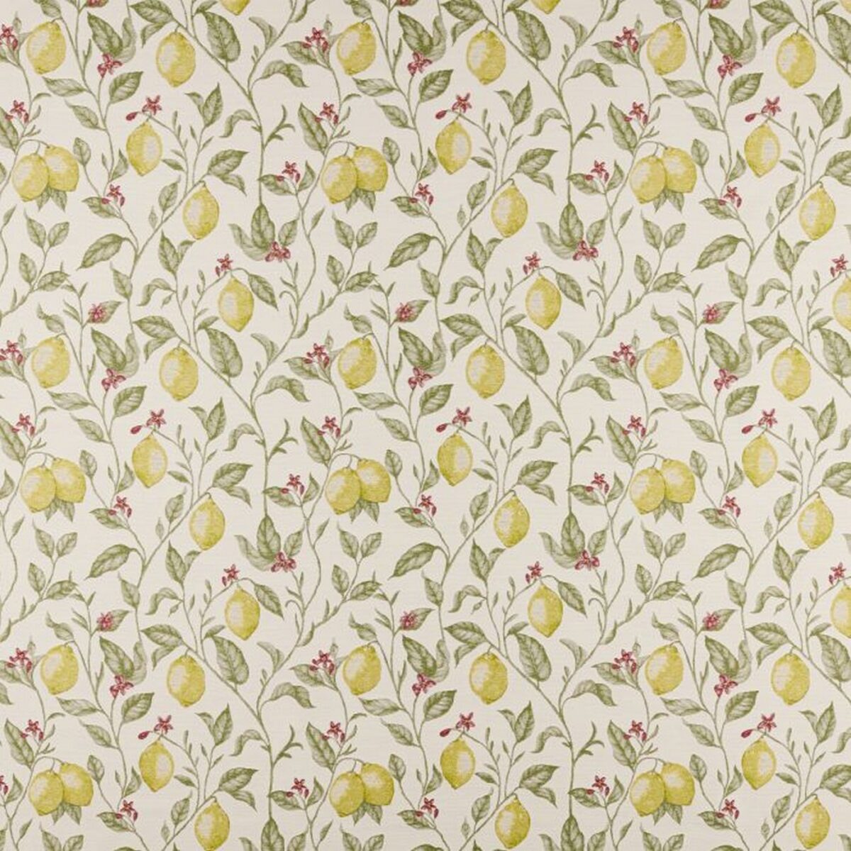 Verna Fabric - Lemon by yellow botanical woven fabric from Ashley Wilde