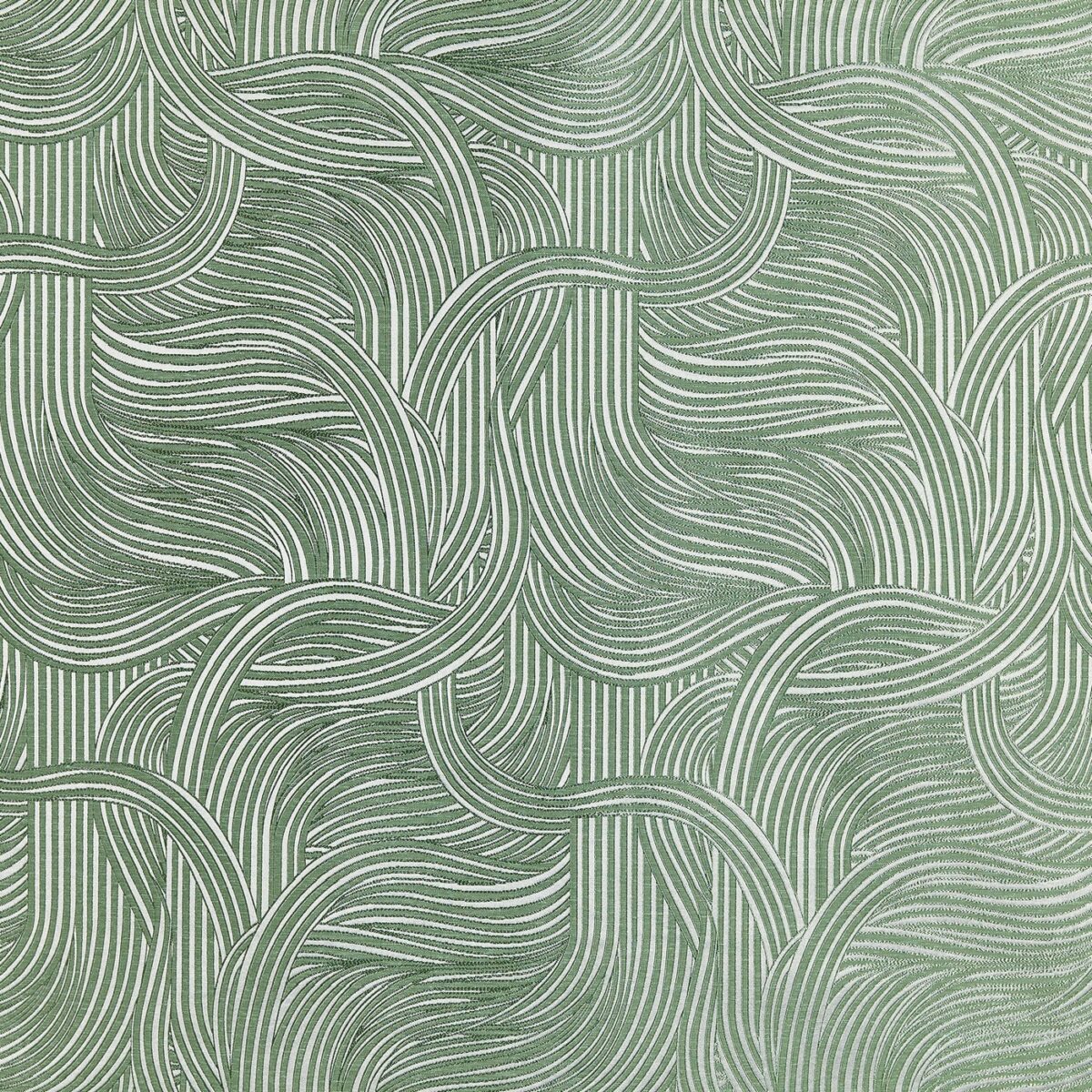 Jolie Fabric - Basil by green contemporary jacquard fabric from Prestigious Textiles