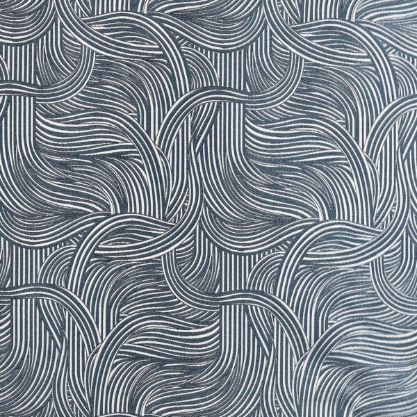 Jolie Fabric - Chambray by blue contemporary jacquard fabric from Prestigious Textiles