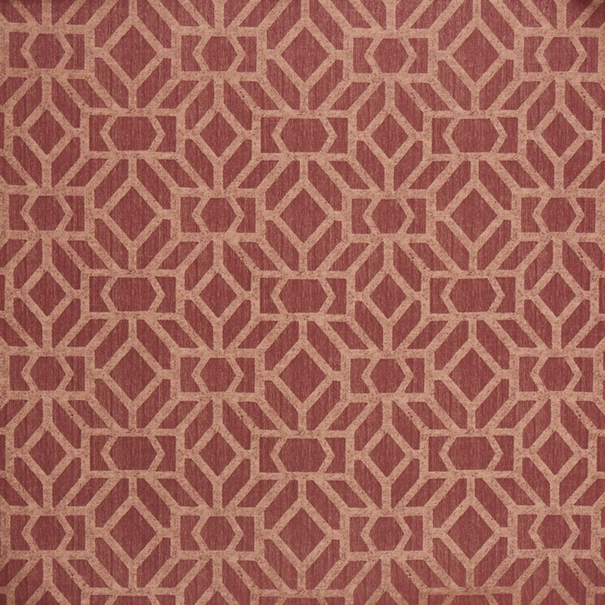 Compose Fabric - Juniper by red geometric jacquard fabric from Prestigious Textiles