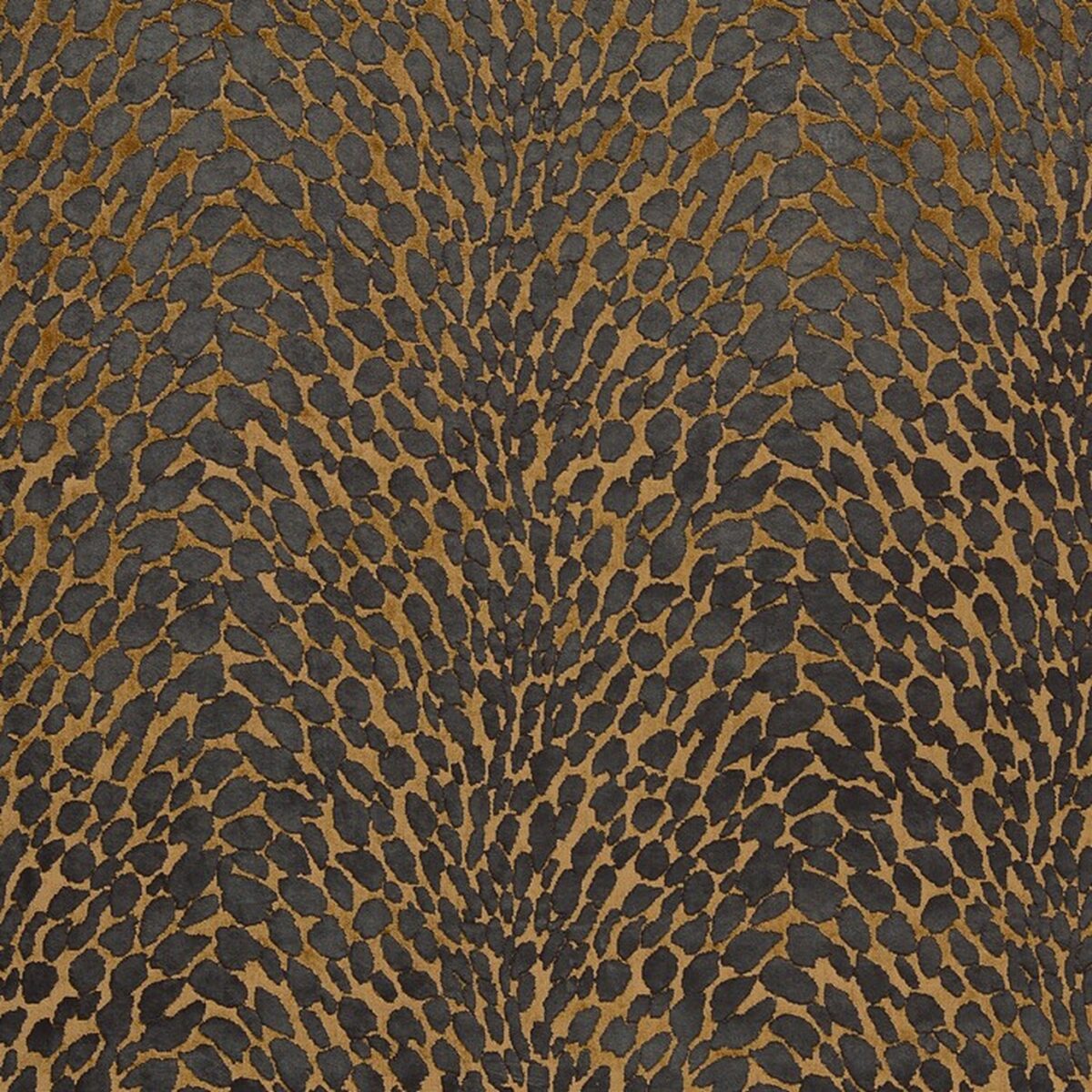 Lyrics Fabric - Bronze by yellow animal velvet-chenille fabric from Prestigious Textiles