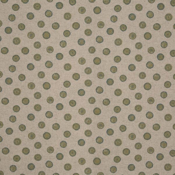 green spotted printed fabric from Prestigious Textiles