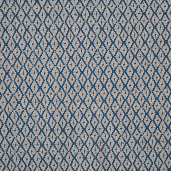 blue geometric printed fabric from Prestigious Textiles