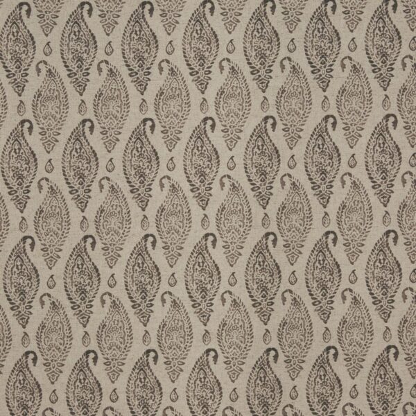 black-grey botanical printed fabric from Prestigious Textiles