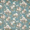 blue botanical cotton fabric from Prestigious Textiles