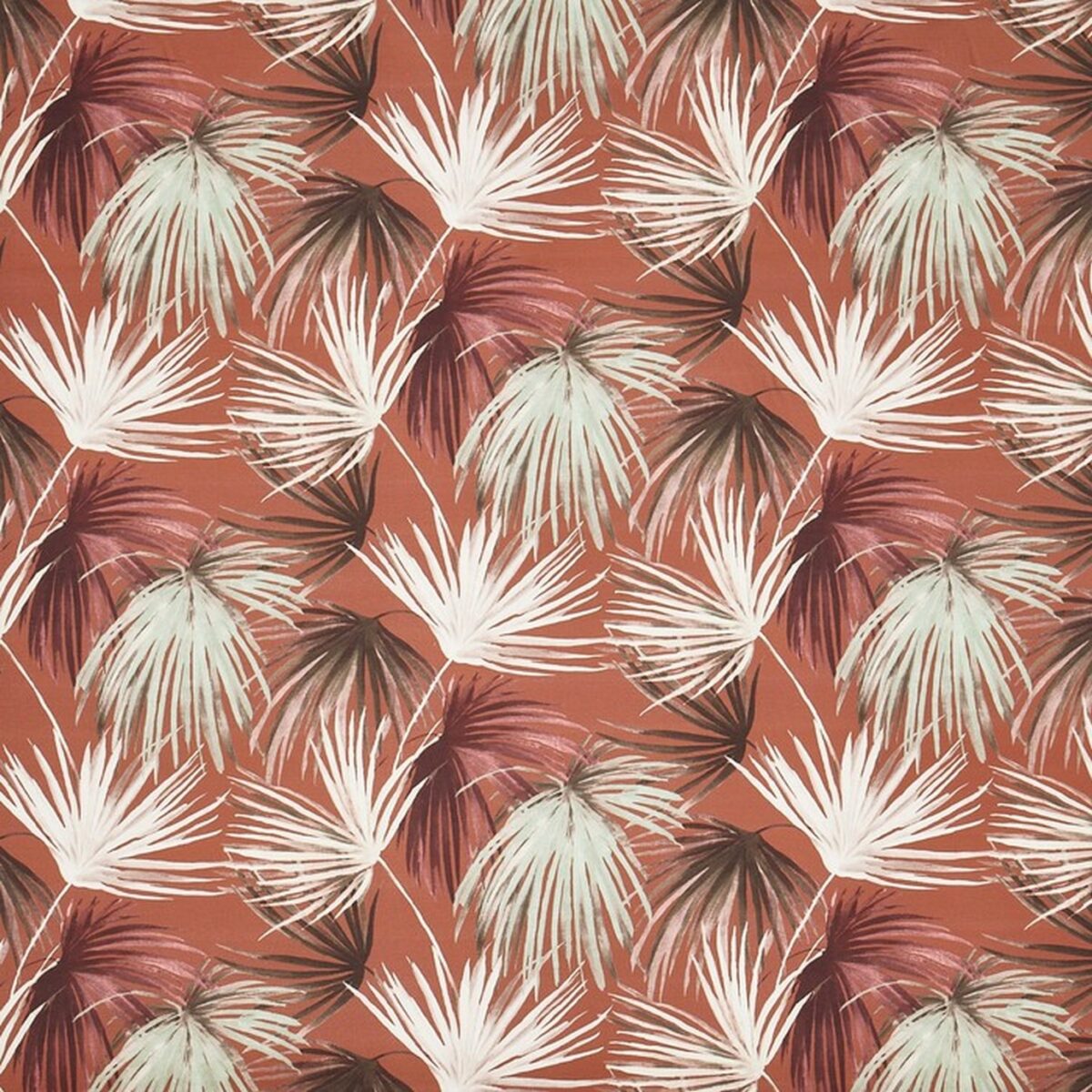 orange botanical cotton fabric from Prestigious Textiles