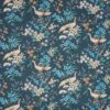 blue botanical cotton fabric from Prestigious Textiles